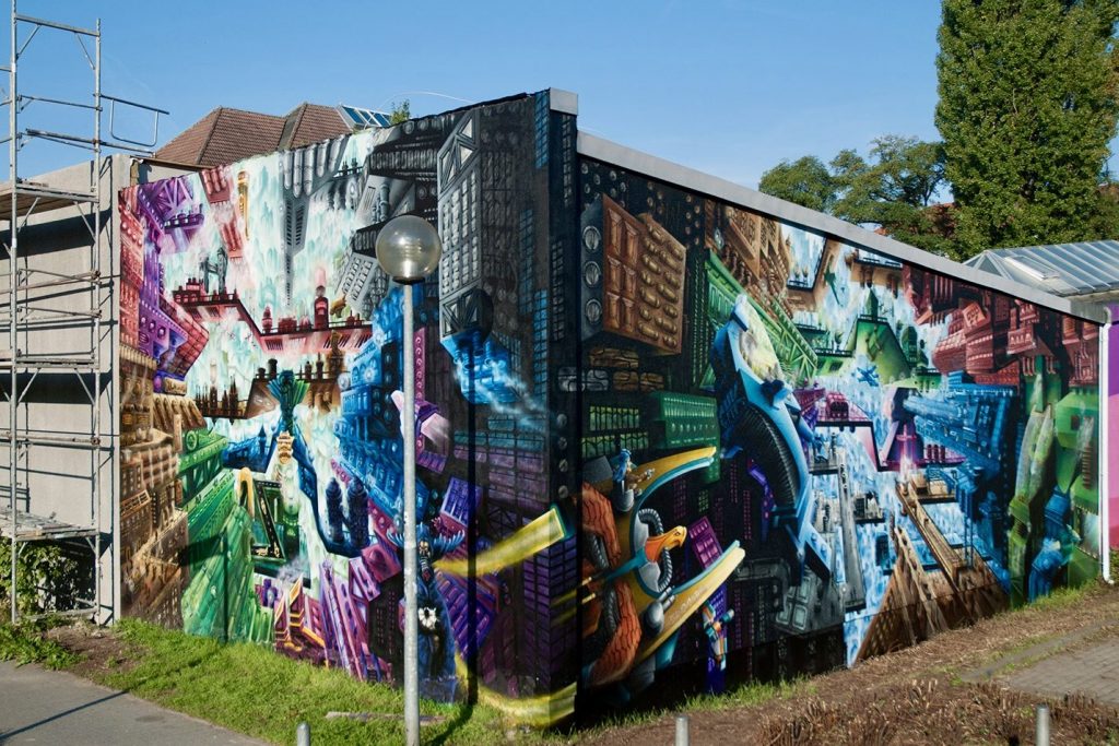 Aerosol City – Gemeinschaftsprojekt mit Tarek und Instinkt auf 7 × 25 m, © Nelson Jamal