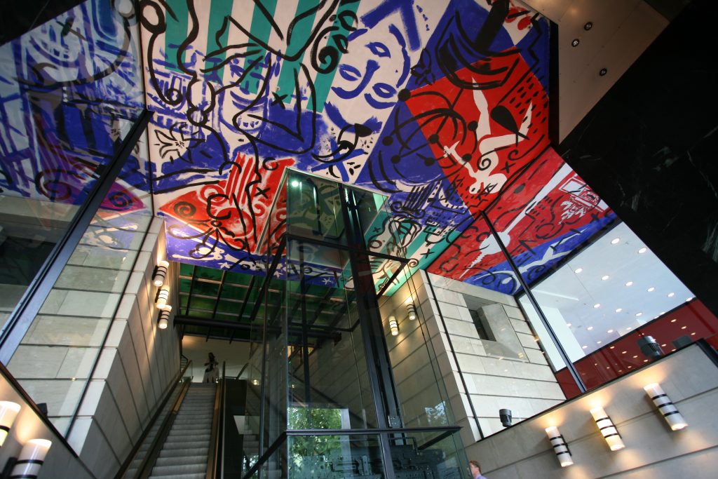 Deckengemälde Paris-Berlin im ehemaligen Lindencorso, © Stefan Szczesny