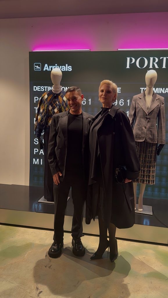 Supermodel & Icone Nadja Auermann und Creativ Director Francesco Bertolini von Ports 1961, Foto: Christian Breier