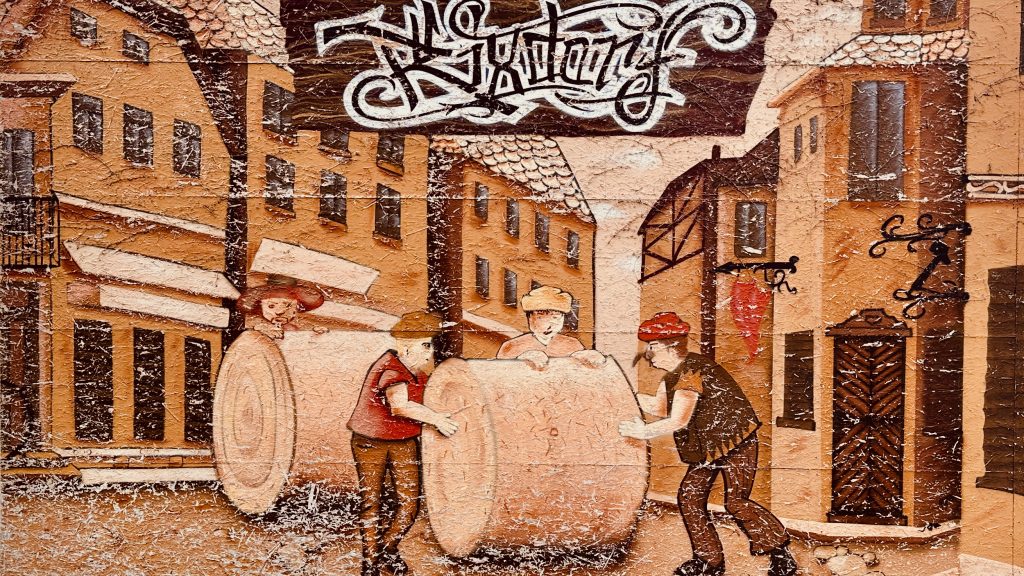 Buntes Stück Geschichte: Landwirte mit Heuballen am Richardplatz. Foto: Jana Kwiatkowski