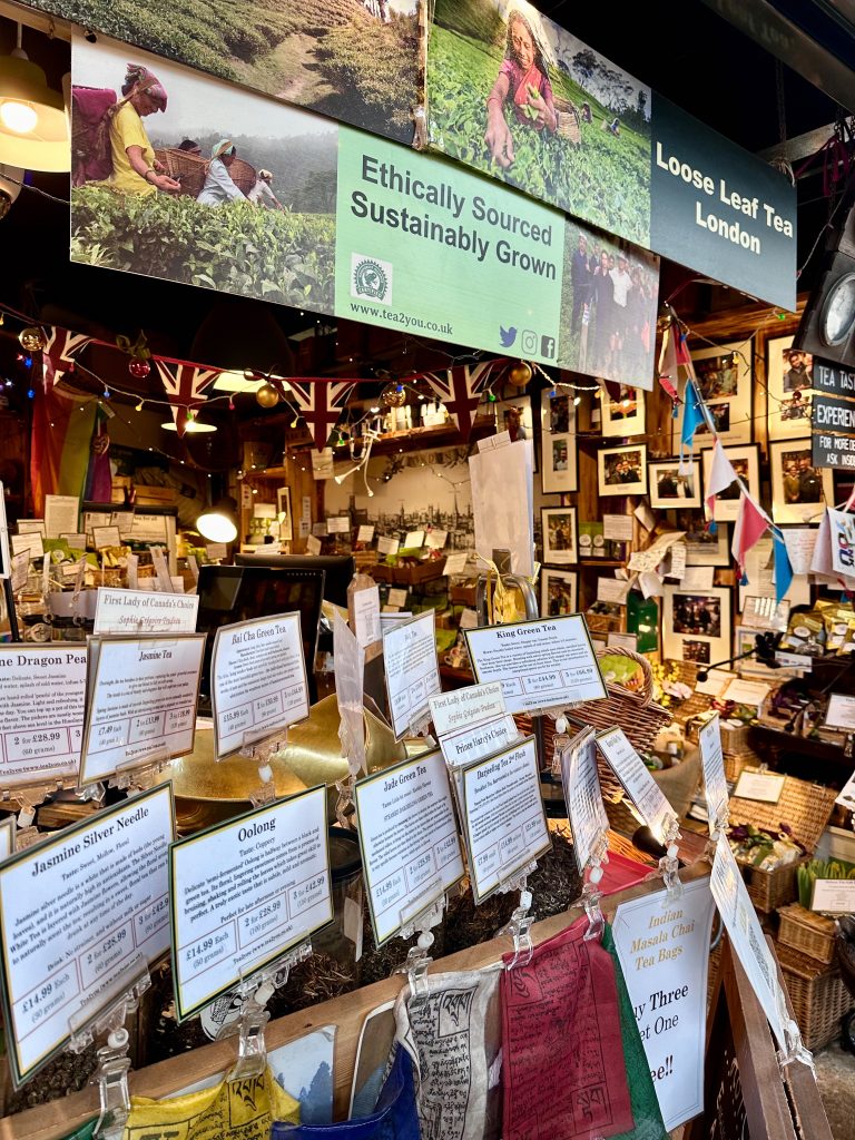 Teekultur zwischen Käse, Brot und Gewürzen im Borough Market. Foto: Jana Kwiatkowski